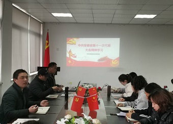 公司党总支召开深入贯彻安徽省第十一次党代会精神专题学习会议